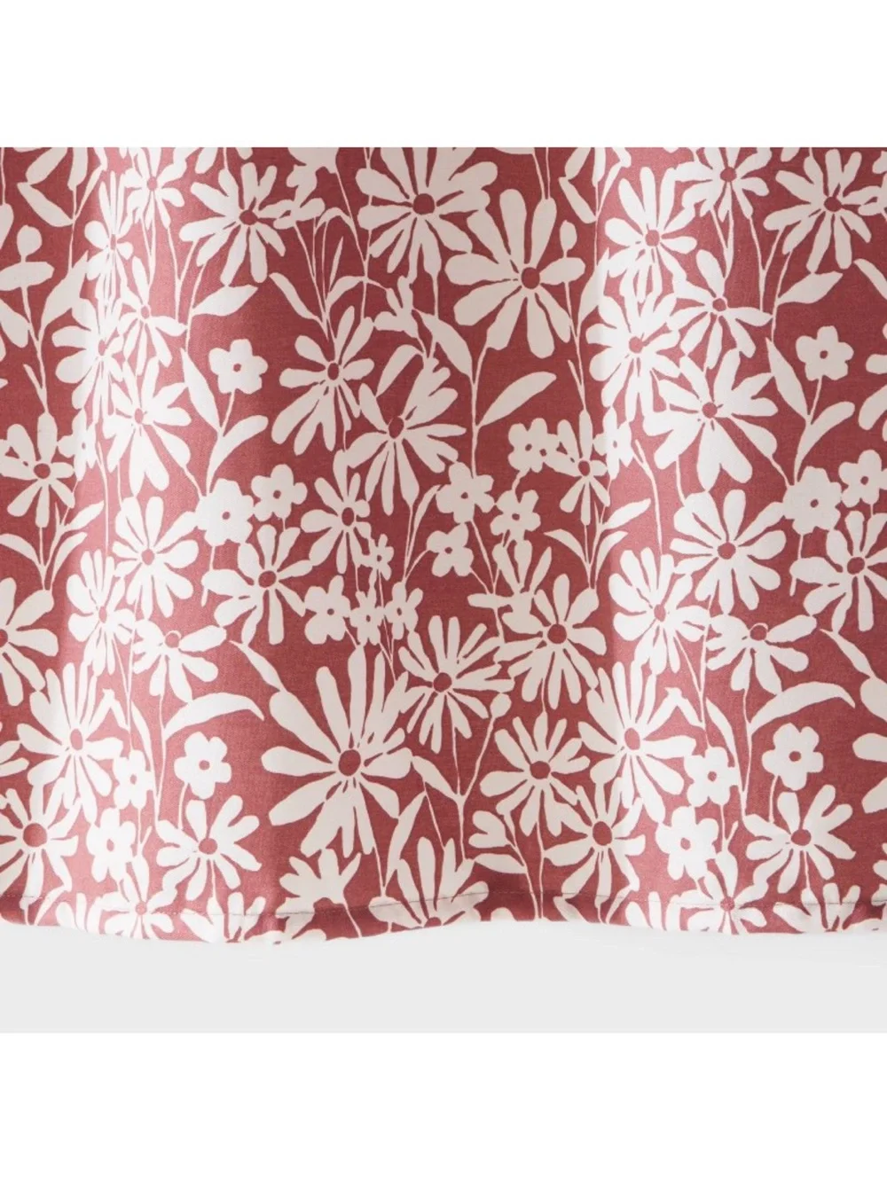 Fabric Floral Shower Curtain Mauve - Room Essential NWT